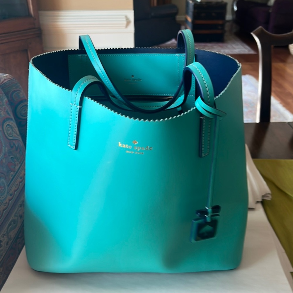 kate spade turquoise tote bag